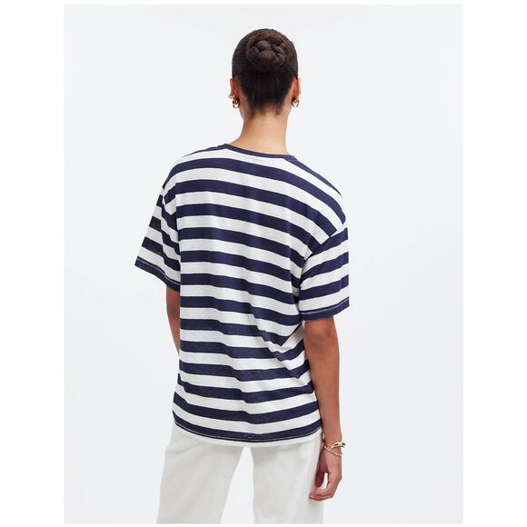 Madewell Linen-Blend Crewneck Oversized Tee - Picture 5 of 8